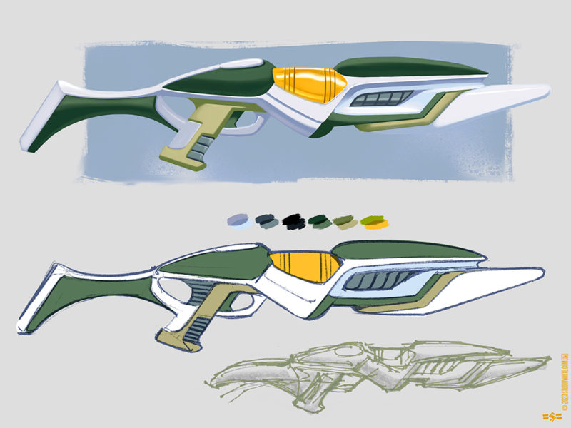 "shane white" "studiowhite" "shane patrick white" "prop design" "concept art" "weapons"