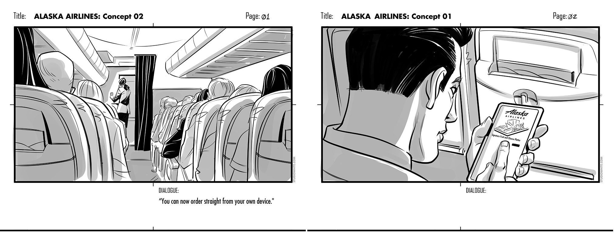 "studiowhite" "shane white" "shane patrick white" "storyboards" "seattle storyboards" "seattle" "Alaska Airlines"